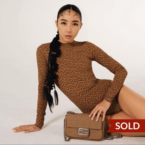 Fendi Tops - Fendi x Skims Mock Neck Long Sleeve Bodysuit